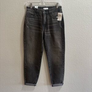 NWT Good American Good Girlfriend High Black Denim Jeans